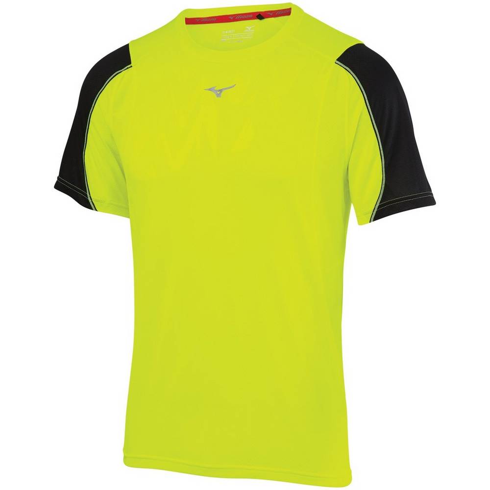 Panske Tričko Mizuno Alpha Vent Bezecke Žlté/Čierne Vypredaj QLCN60174